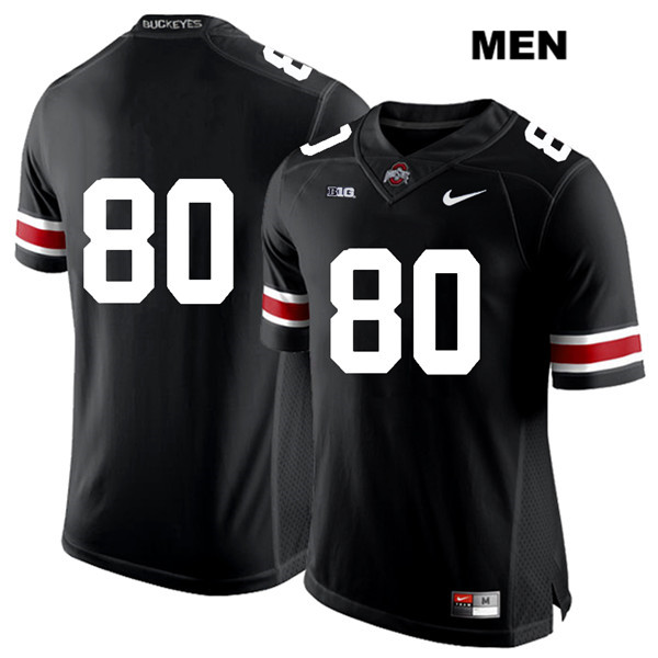 Ohio State Buckeyes Men's C.J. Saunders #80 White Number Black Authentic Nike No Name College NCAA Stitched Football Jersey VJ19V40FL